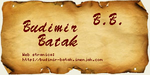Budimir Batak vizit kartica